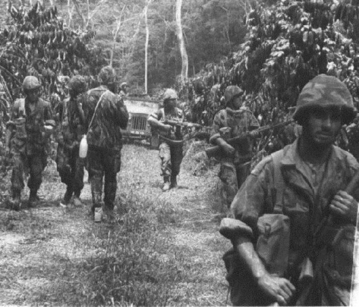 Portuguese Troops on Patrol in Angola (Date Unkown)