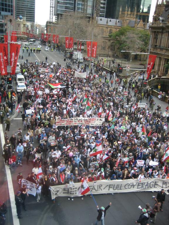 Pro-Lebanon protests in Sydney, July 2006