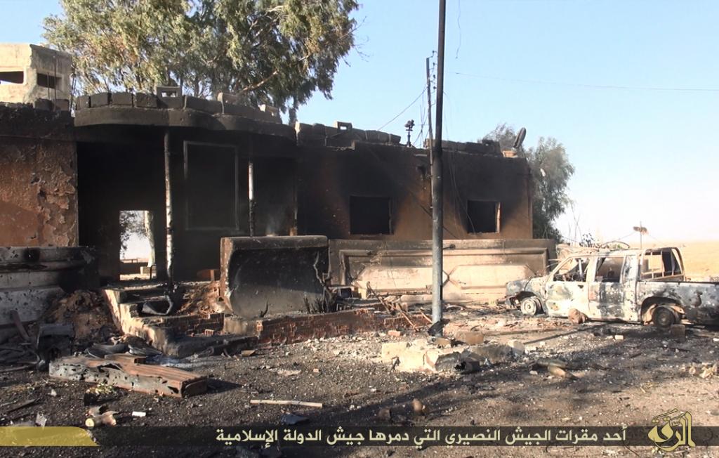 Destroyed Government Outpost, Al Tabqah Syria, August 2014