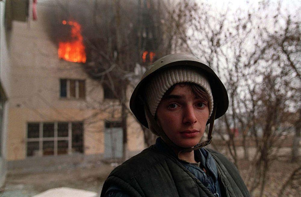 A Rebel Chechen Boy during the Battle of Grozny, 1995