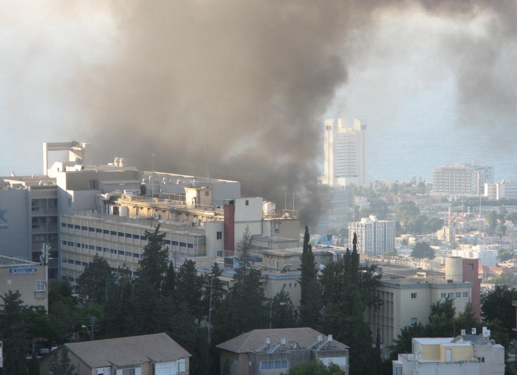 Final day of the war sees Katyusha rockets in Haifa, Israel, August 2006