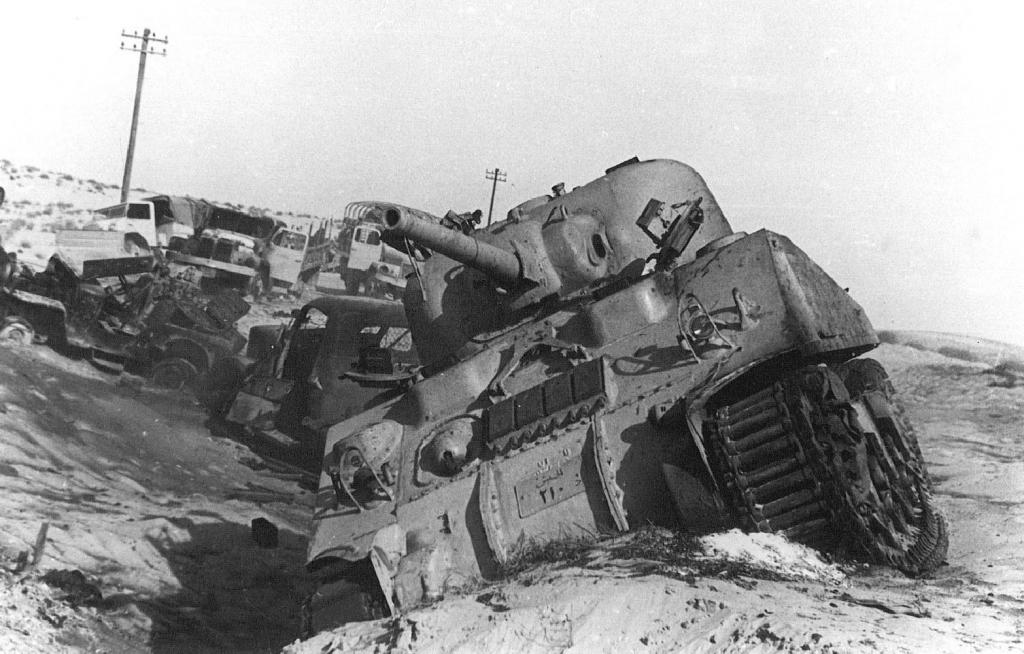 Damaged Tank and Vehicles