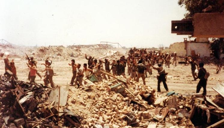 Iranian Troops with Iraqi POW's