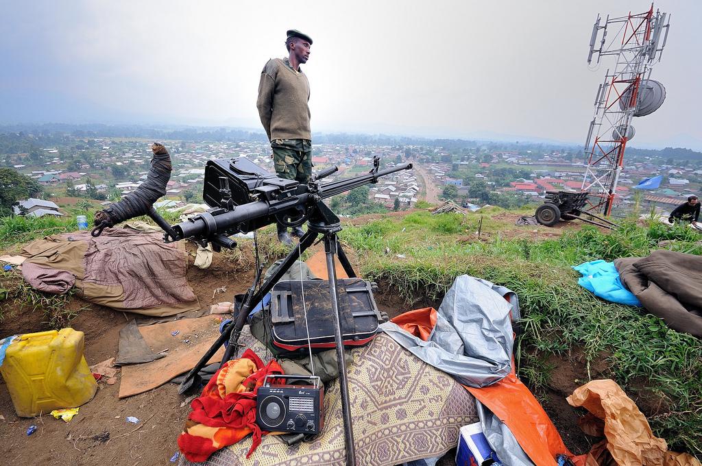 M23 Soldier Atop a Hill; Bunagana, DRC, July 2012