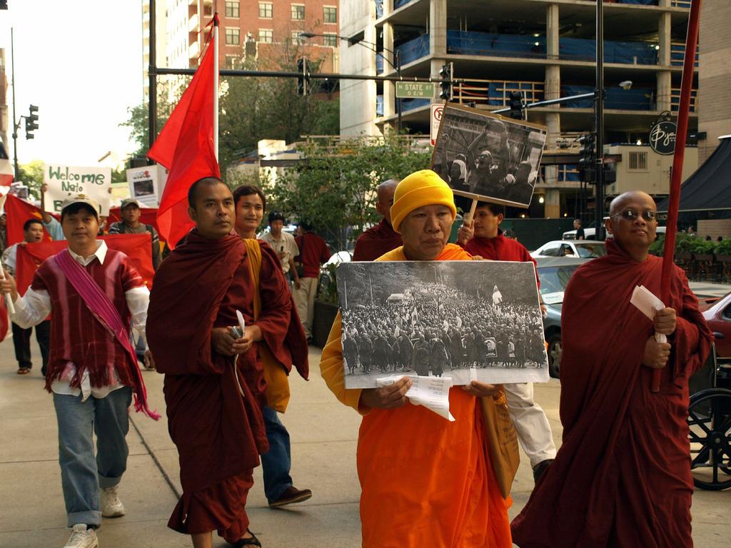 Burma Protest, Chicago USA, September 2007