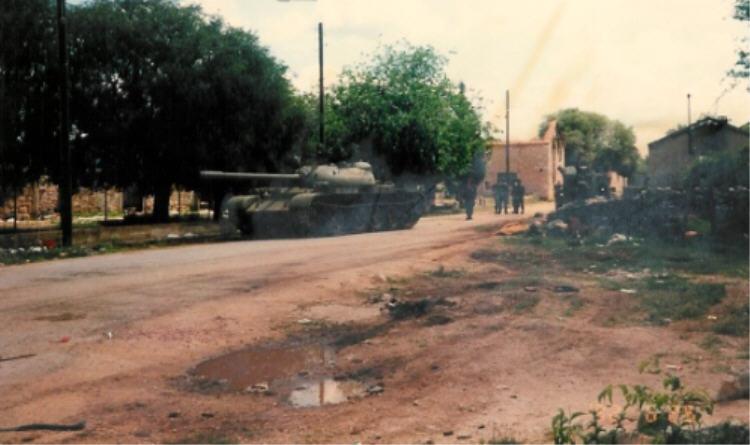 Tank destroyed in Siritovci on June 21, 1992