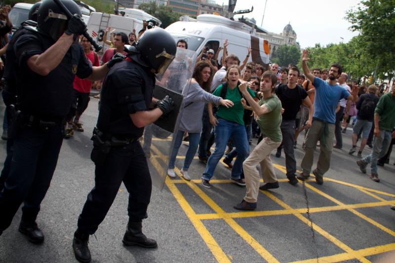 Barcelona Protest Camp Crackdown 2011