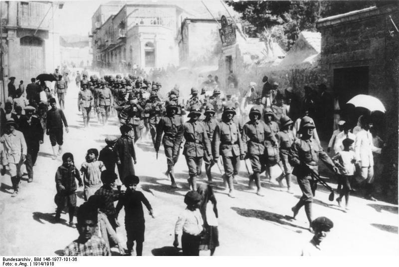 German Soldiers March Through Jerusalem, World War I