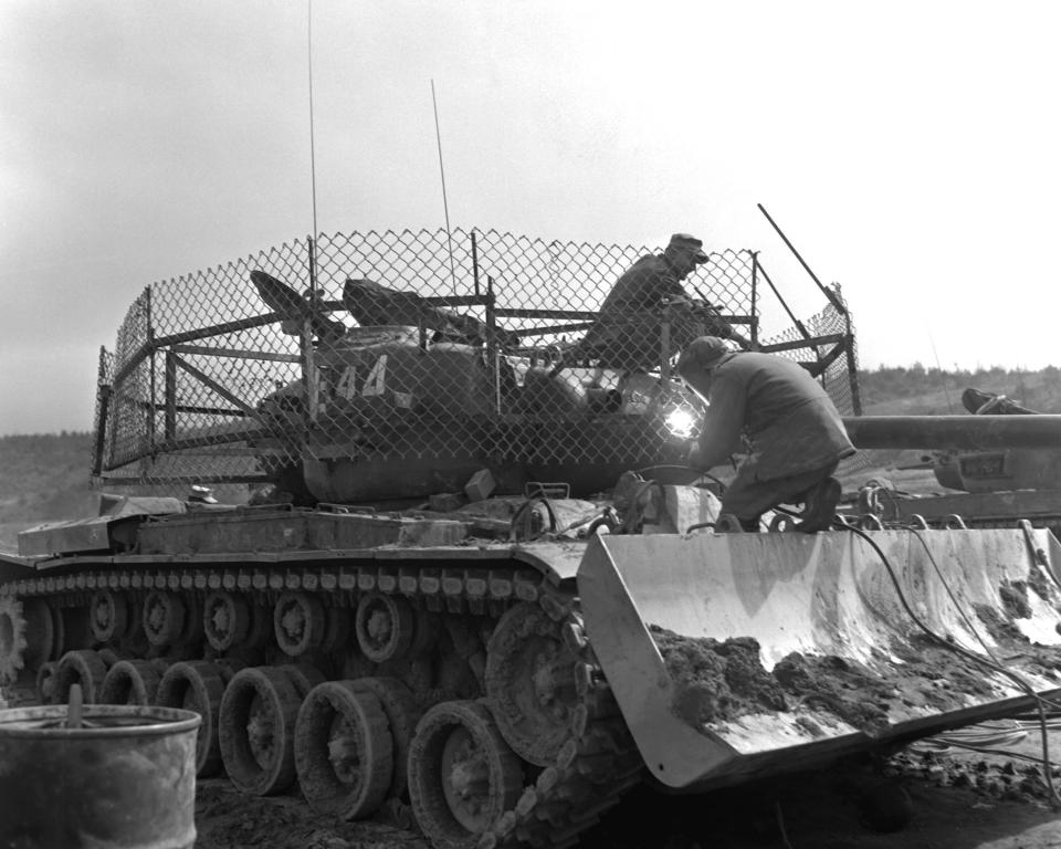 M-46 Dozer Tank of Dog Company, 1st Tank Batallion, Korea, March 1953