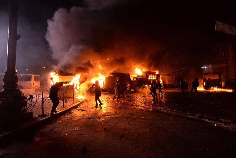 Ukraine - Protesters Clash with Interior Troops in Kharkiv