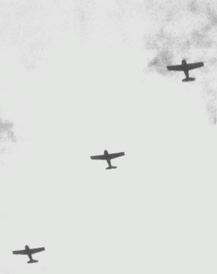 US Interceptors Move to Engage Japanese Aircraft, Guadalcanal, Solomon Islands, September 1942