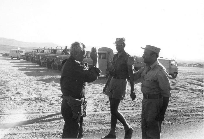 ng between IDF Lt. Gen. Haim Bar-Lev and an Egyptian general, Egypt, 1973