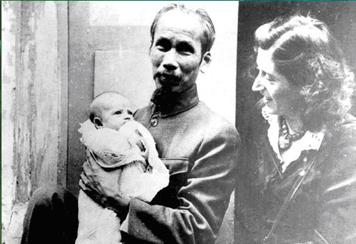 Ho Chi Minh Holds His French Goddaughter, Paris, 1946