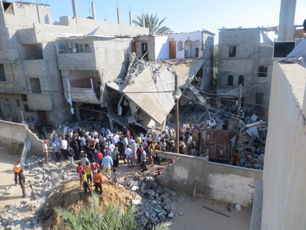 Remains of Kware' family home, Gaza, July 2014