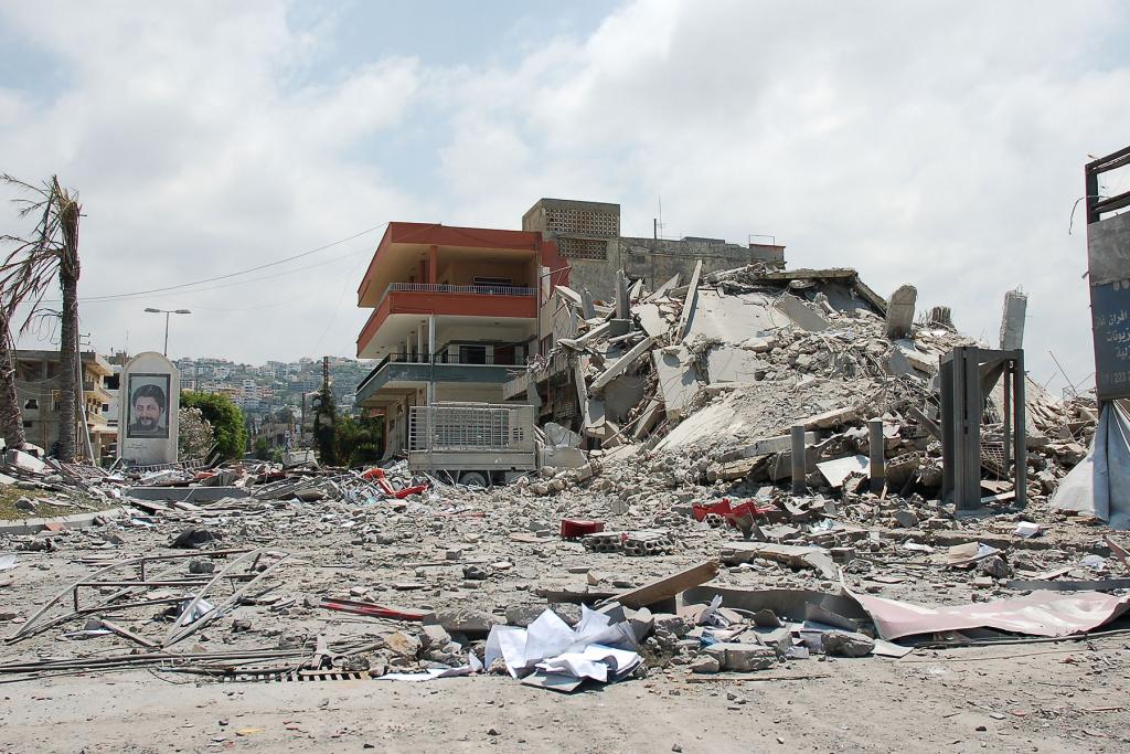 Bombed commercial centre, Lebanon, July 2006