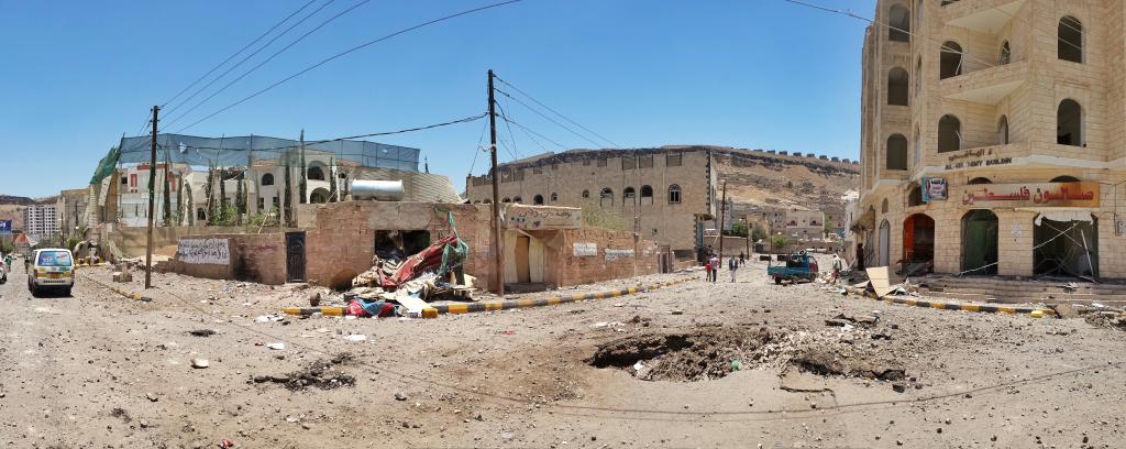 Structures in Sana'a, Yemen After Saudi Airstrike, April 2015