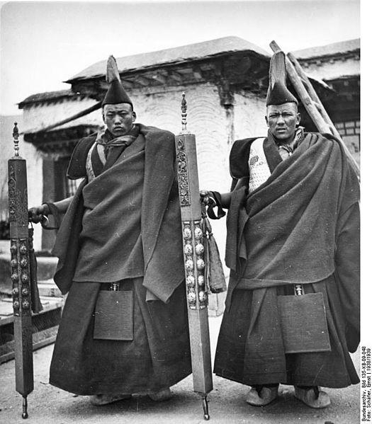 Two Tibetan Dob-Dob Warrior Monks in Lhasa, 1938