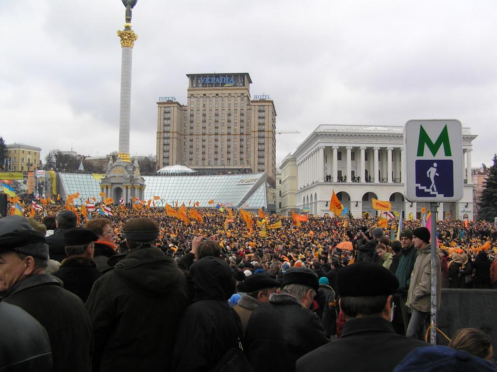 Orange Revolution Protests; Kiev, Ukraine, November 2004