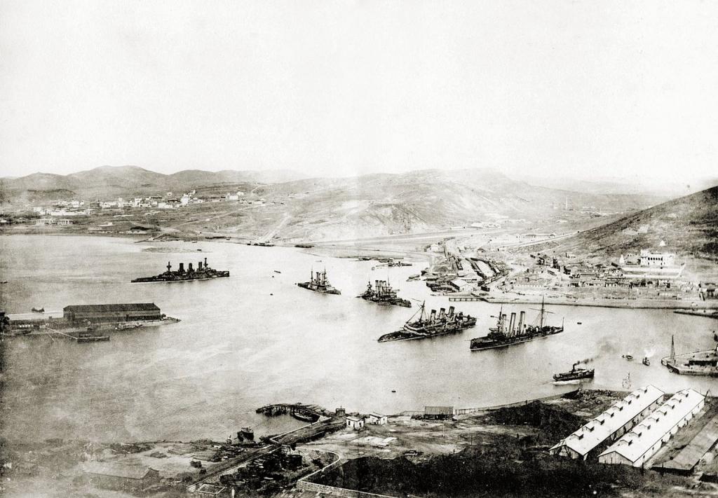 Port Arthur from the Top of Gold Hill; Russo-Japanese War, Jan 1905