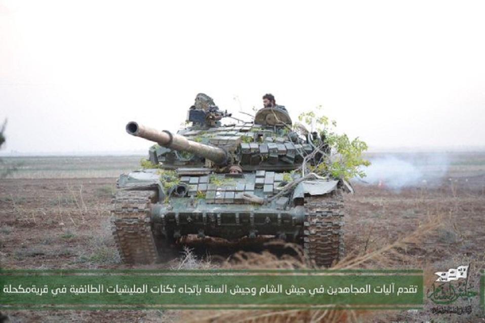 'Jaish Al Sham' Tank Advancing on the Village of Maklaha; Aleppo, Syria, Nov 2015