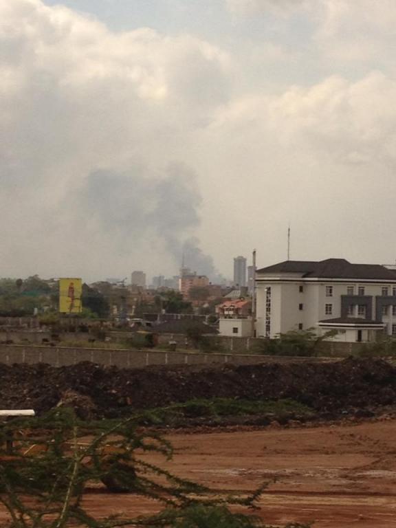 Smoke Rises From Westgate Mall Attack, Kenya