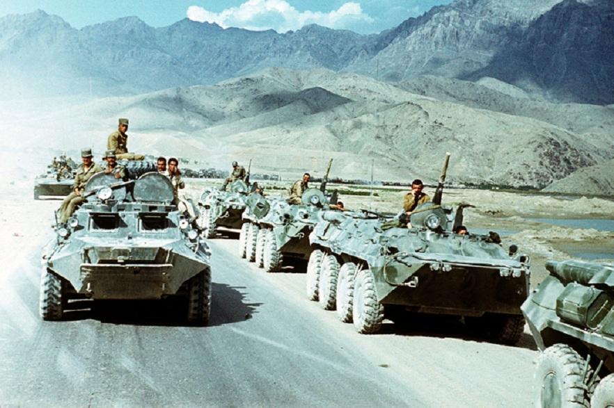 Soviet APC's Withdraw from Afghanistan, 1988