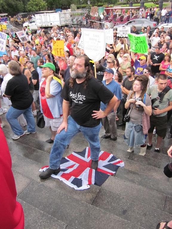 Stepping on the Union Jack