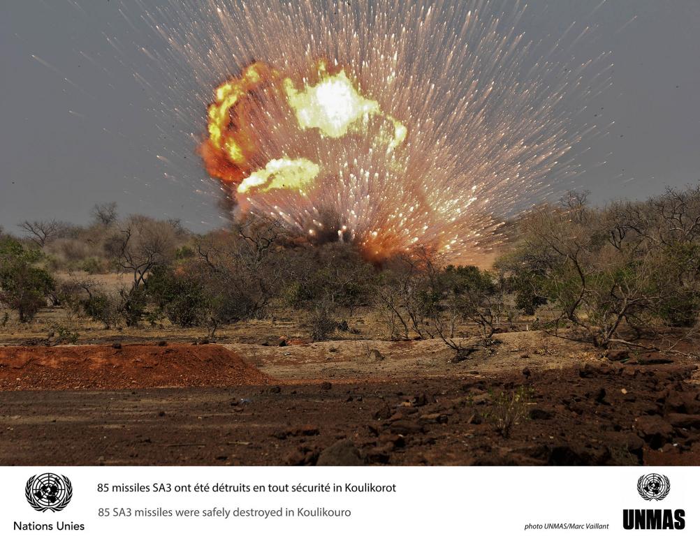 SA3 Missiles Safely Destroyed in Koulikouro, Mali, 2014