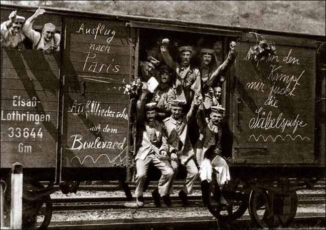 Germany Soldiers En Route to the Western Front, World War I