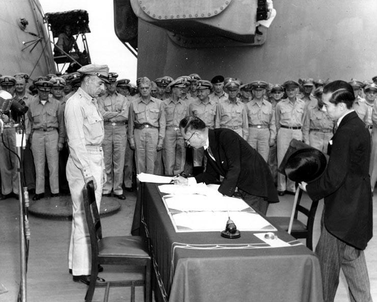 Shigemitsu Signs Japan's Instrument of Surrender