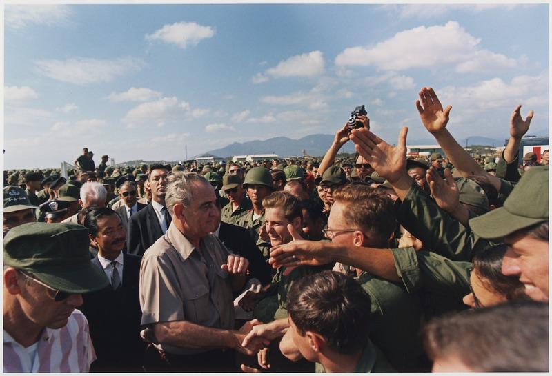 President Lyndon B. Johnson Visits American Troops, South Vietnam, December, 1967