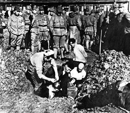 Chinese Civilians Being Buried Alive by Japanese, Nanjing, China, Late 1937/Early 1938