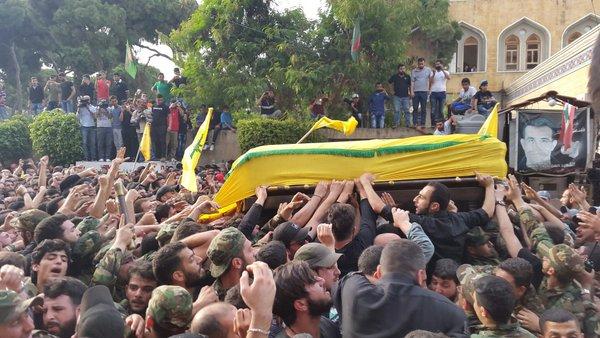 Funeral for key Hezbollah Commander Mustafa Badr al-Din; Beirut, Lebanon, May 2016