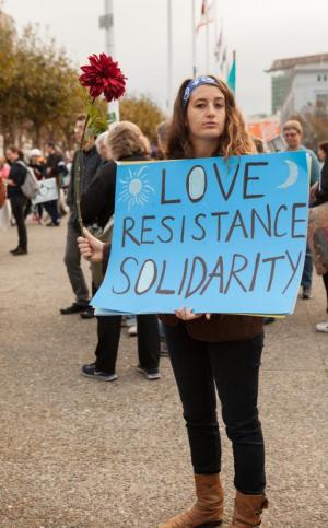 Placards Against the Dakota Access Pipeline: San Francisco, USA, November 2016