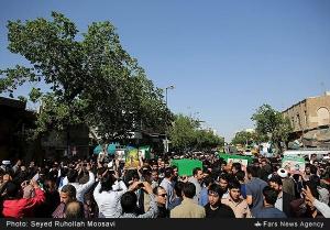 Funeral Service for Seven Pakistani Militants Killed in Syria, Qom - Iran, Apr 2015