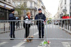 Police Patrol Near the Bataclan Theatre; Paris, France, Nov 2015