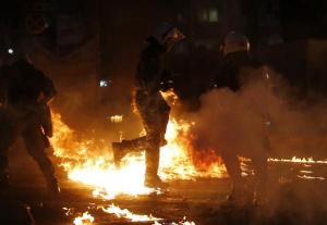 Anti-Austerity Protests Turn Violent; Athens, Greece, July 2015