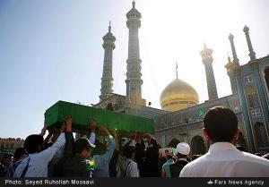 Funeral Service for Seven Pakistani Militants Killed in Syria, Qom - Iran, Apr 2015