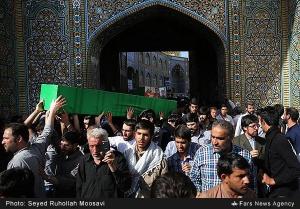 Funeral Service for Seven Pakistani Militants Killed in Syria, Qom - Iran, Apr 2015