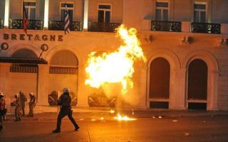 Anti-Austerity Protests Turn Violent; Athens, Greece, July 2015