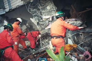 Rescue Operations Following the 921 Earthquake;  Jiji, Taiwan, September 1999