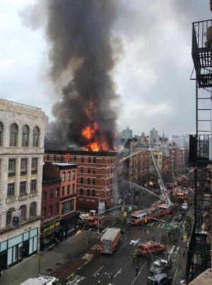 Gas Leak Explosion in East Village New York City, United States, Mar 2015