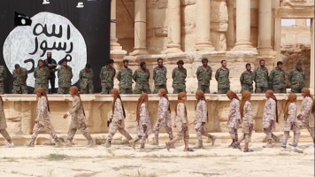 Mass Execution of Syrian Government Soldiers by ISIS in Palmyra Amphitheatre; Syria, May 2015