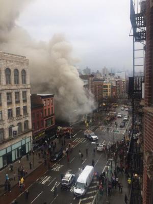 Gas Leak Explosion in East Village New York City, United States, Mar 2015