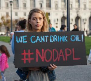 Placards Against the Dakota Access Pipeline: San Francisco, USA, November 2016