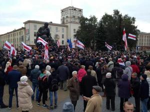 Belarusians Protest Against Electoral Fraud; Minsk, Belarus, Oct 2015