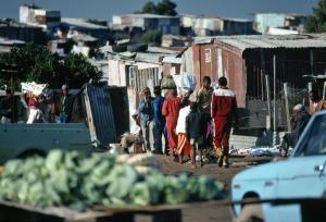 New arrivals at the Crossroads Squatters Camp near Cape Town. 