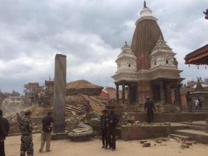 Patan Durbar Square after April 2015 Nepal earthquake; Patan, Nepal, April 2015