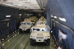 Ukrainian President Poroshenko Welcomes Delivery of American Humvee Armored Cars, Mar 2015