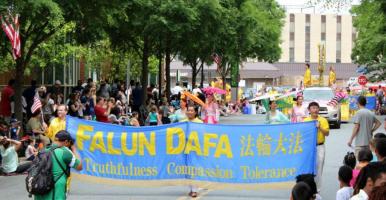 Falun Gong Members Participate in Memorial Day Parade; Rockville, Maryland, USA, May 2016